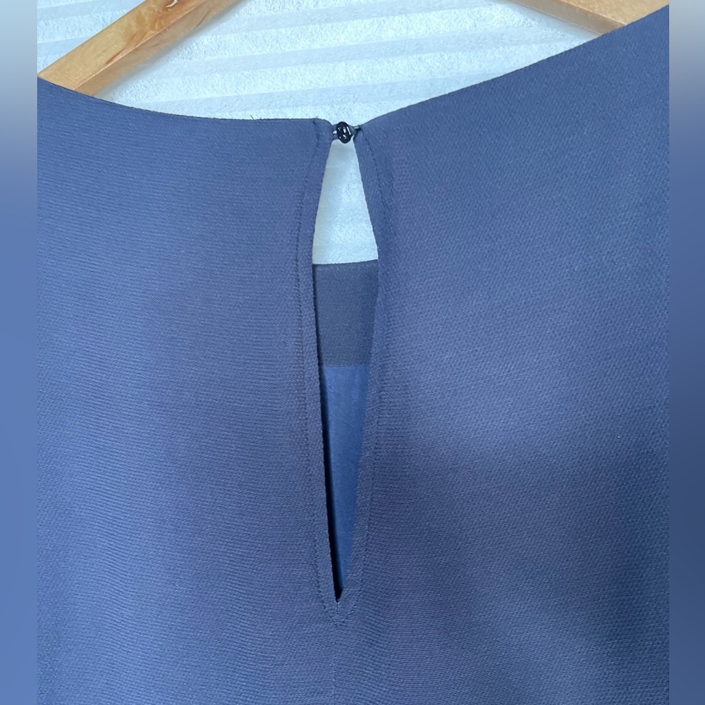 Free People Split Kimono Sleeve Navy Blue Draped Shirt Short Dress XS - Picture 4 of 11